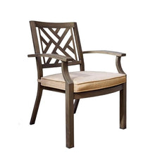 Darlee Brooklyn 9 Pc Aluminum Dining Set w/ 86 X 44 Inch Table in Multi Brown/Sesame