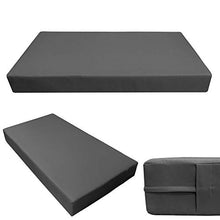 Prolinemax Style1 Twin-XL Outdoor Daybed Mattress Cushion Bolster Pillow Set Dark Grey