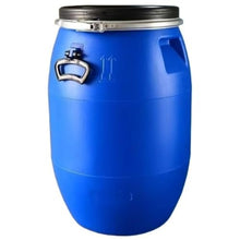DIROVO Rain Barrels Large Blue Plastic Water Storage Barrel with Locking Lid & Latch Ring, Food Grade Industrial Portable Tank,for Long-Term Emergency, Camping & RV(200L)