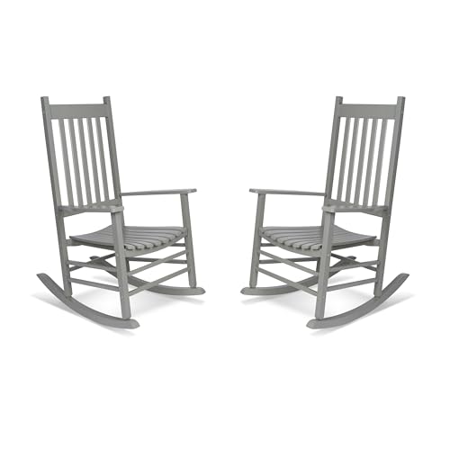 Shine Company Vermont Porch Rockers – Storm Gray (Set of 2)