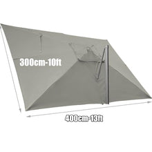 UYTROPLK 10'X13' Rectangular Patio Umbrella Canopy Replacement - 8 Ribs Outdoor Market Umbrella Sun Shade Top Cover for Cantilever Umbrella -&Uv Protection3X4M,Green-(10x13ft) 3x4m