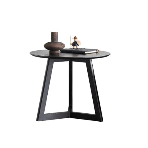 WGTYOA Sofa Black Solid Wood Small Tea Table Round Edge A Few Contracted Sitting Room Corner