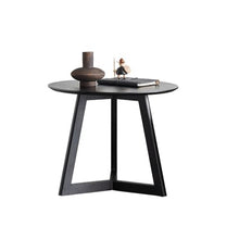 WGTYOA Sofa Black Solid Wood Small Tea Table Round Edge A Few Contracted Sitting Room Corner