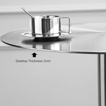 SXBHDM Stainless Steels Bar Table, High Table for Cocktail Bar Pub Coffee Tea Dining Bistro Outdoor Table, Counter Height Dining Table Tall Side Table (Size : 60x60x105cm)