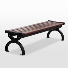 TBLOTYD Garden Benches Dark Brown Aluminum Leisure Multi-Person Outdoor Bench Park Bench 1.5/1.8m Patio Seating，Large