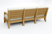 WholesaleTeakFurniture Atnas 1 Piece Teak Wood Sofa Set: Sofa with Cushions in Outdoor Sunbrella Fabric #5404 Canvas Natural
