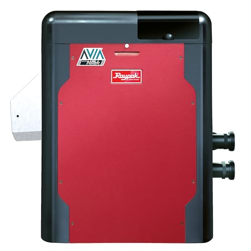 Raypak Avia 264K BTU Natural Gas Pool Heater for Inground Pools Gas Pool and Spa Heater with NiTek Heat Exchanger, Built-in WiFi, 120/240V (018044)