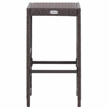 KDVXBCQJH 7-Piece Outdoor PE Rattan Bar Set with 6 Stools & Table, Brown