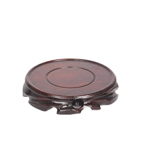 QUANGJN Pcs Plants Saucers Solid Wood Carved Ornaments Round Base Vase Bonsai Teapot Incense Burner Wooden Bracket Plant Pot Saucers,