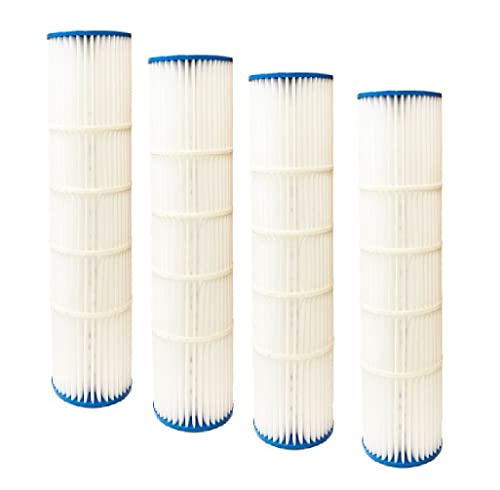 DPM Quad DE Cartridge Set Replacement for Pentair Quad DE 60 Pool Filter Pleated Element 4 Pack Made in USA | Replaces C-6960 PC-1961 FC-6480 178654 (60 Sq Ft (20 3/4" Height) Quad DE60) White