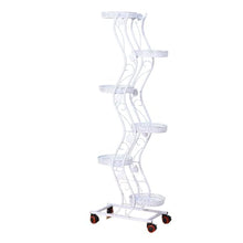 Multiple Metal Plant Shelf Indoor Outdoor Flower Rack 6-Tier Flower Pot Tall Corner Stand Modern Plant Rack Practical Planter Selves Modern Organizer Display Shelves For Balcony Garden Patio