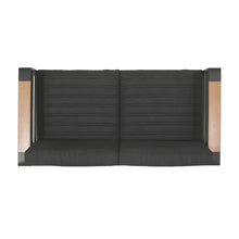 Roomfitters Modern 2-Seater Outdoor Loveseat with Aluminum Frame and Cushions Black