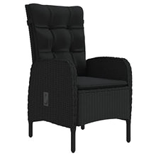 DYRJDJWIDHW Outdoor Sets for Patio,Porch Furniture,Balcony Furniture Sets for Apartments,9 Piece Patio Dining Set with Cushions BlackSuitable for Patio, Garden, Gazebo Low
