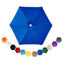 MXJCKSOQ Beige Replacement Parasol Canopy 2.0m/3.0m/3.5m - Waterproof Breathable 6-Rib Umbrella Fabric for Sunshade & Patio Umbrella - Canopy Material,Blue-3.5m/6-Ribs