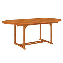 WDGJJFECNMUEHI 7 Piece Patio Dining Set Solid Wood Eucalyptus Extendable Table with 6 Reclining Chairs, Outdoor Garden Furniture Set for Backyard, Poolside, Foldable Waterproof Rustic Design