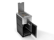 NewAge Products Performance Series Outdoor Kitchen 12,000 BTU Natural Gas Side Burner with Black Aluminum Cabinet with Pulse Ignition