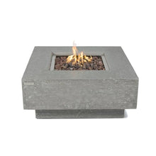 Elementi Manhattan Propane Fire Pit Table Cast Concrete 36 x 36-in