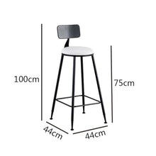 DINBOZ26X Counter Stools Iron Barstools for Home Use Casual Restaurant Bar High Chair 2pcs Set Bar Stools