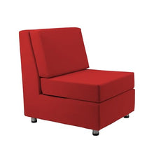 FDP Outdoor Modular Club Chair Featuring Sunbrella Fabric - Weather-Resistant, Fade-Resistant, Assembled Patio Furniture with Cover Included for Backyard, Poolside Seating - Canvas Jockey Red