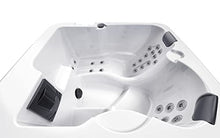 Luxuria Spas Monterey 3-Person 32-Jet Plug and Play Hot Tub with Lounge Homemade White/ Coffee