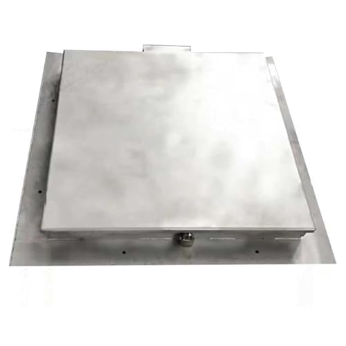 GJMDCMA Square Manhole Cover, Stainless Steel Lockable Drain Cover for Garden Pathway, Concrete Driveway, Sidewalk (60cm/24in) -, Weatherproof Design