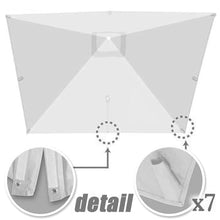 MXJCKSOQ 10'X13' Square Patio Umbrella Canopy - UV Protection 8 Ribs Cantilever Replacement Cover for Garden Outdoor Parasol Top Weather-Resistant Fabric,Grey-300x300cm(10x10ft)