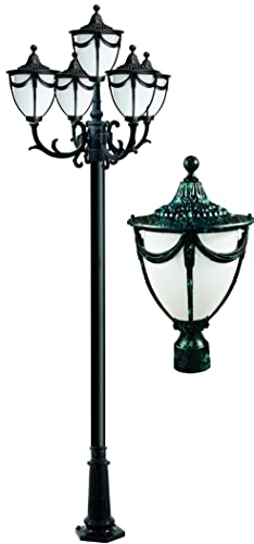 DABMAR LIGHTING INC GM4820-VG Fixture,Post,4820,VG,Rachel,5 Light