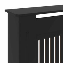 Engineered Wood Radiator Cover 2 Pack Black 80.71 x 8.07 x 32.09 in