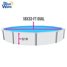 Blue Wave Heavy Gauge Mangalore Mosaic Oval Unibead Pool Liner 18x33 FT Blue