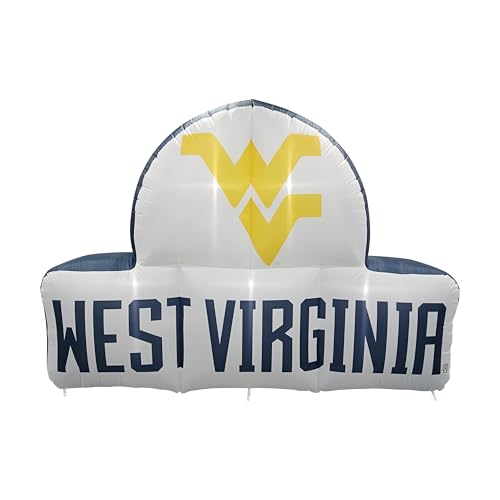 FANMATS NCAA West Virginia Mountaineers Inflatable Mascot - Self Inflating Inflatable Display, Built-In Blower & Tethers, Official Team Logo – Show Your Spirit All Year Round