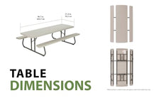 Lifetime 80123 Folding Picnic Table and Benches, 8'