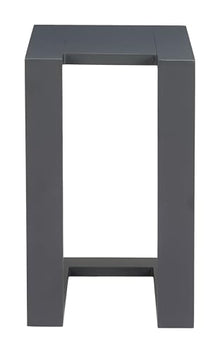 Tudi Side Table Black, Black End Table, Modern Style, Powder Coated Aluminum Rectangular Shape Tabletop, Aluminum, Outdoor Living, 17.7" W x 14.2" D x 24" H