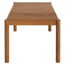 Modway Eleni 89-Inch Outdoor Teak Wood Dining Table in Natural – Rectangular Patio Dining Table with Slatted Top for Patios, Decks, Or Gardens