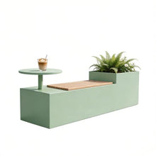 Park Planter Bench Integrated Planter Bench Divider Outdoor Landscaping