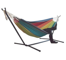 PXIWDAN Hammock Double Hammock with Space Saving Steel Stand Included 2 Person Heavy Duty Outside Garden Yard Outdoor Hamock Outside(A)