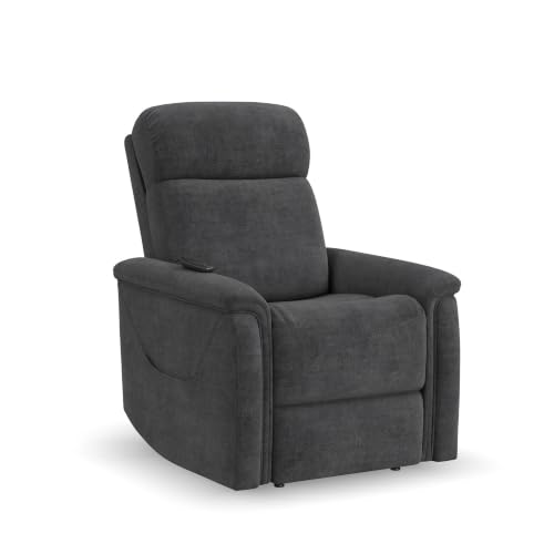 Flexsteel Power Lift Recliner with Power Headrest, Lumbar, Heat & Massage, Gray