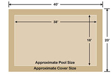 Loop - Loc 18' x 38' Rectangle Ultra-Loc III Solid In-Ground Pool Safety Cover Tan