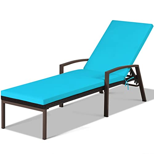 TEOYETTSF Lounge Chair Adjustable Cushion in Turquoise