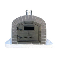 Authentic Pizza Ovens Lume Alto Premium Wood-Fired Pizza Oven, Handmade in Portugal, Triple-Insulated Brick Oven, Rotisserie-Capable, Dutch Door, Thermometer & Baking Dish Included