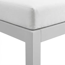 Outdoor Escape White Fabric Outdoor Patio Modular Sofa, Contemporary Style, 180-Inch Width, Lightweight and Comfortable, Ideal for Outdoor Living Spaces