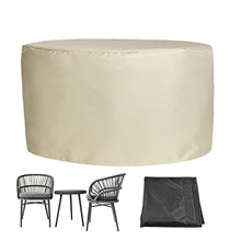 Outdoor Round Table Cover 51x28in, Garden Furniture Covers Waterproof, Patio Furniture Set Cover Waterproof, Windproof Fitted Round Table, 420D Oxford Fabric Patio Set Cover (G 150x59in)