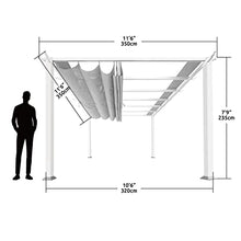 Paragon Outdoor 11' x 11' Florence Soft Top Pergola Gray
