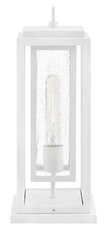 Hinkley Republic Medium 12V Outdoor Pier Mount Lantern, Textured White
