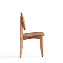 Manhattan Comfort Versailles Rattan Dining Chair, Wicker Round Backrest with Solid Ash Wood Frame, Mid Century Modern Fully Assembled Chairs, Set of 4, Natural