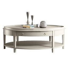 living room table Oval Coffee Table with Tray Desktop for Living Room, Elegant Wood Coffee Table with Storage Drawer and Shelf, Vintage Cocktail Table outdoor side table ( Color : A , Size : 110*65*48