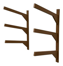 Log Kayak Rack Wall Kayak Holder Recycled Plastic Surfboard Rack Nutmeg Brown