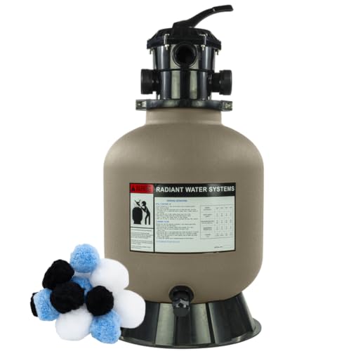 Rx Clear Radiant Sand Filter | 16 Inch Tank | Includes Luster Media Balls
