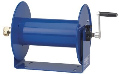 Hand Crank Hose Reel, 75 FT, 1/2IN ID, Blue