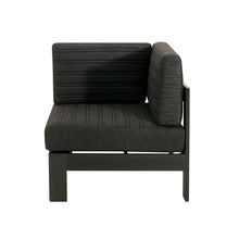 Christopher Knight Home Sornsa Outdoor Aluminum Frame Sectional Sofa Set Black
