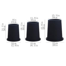 x3anggyt5 Planter Black Floor Standing Flower Pot, Cement and Glass Fibre Plant, with Drainage Hole and Saucers Trays for Room Balcony Garden Office Plants Container Garden(Large)